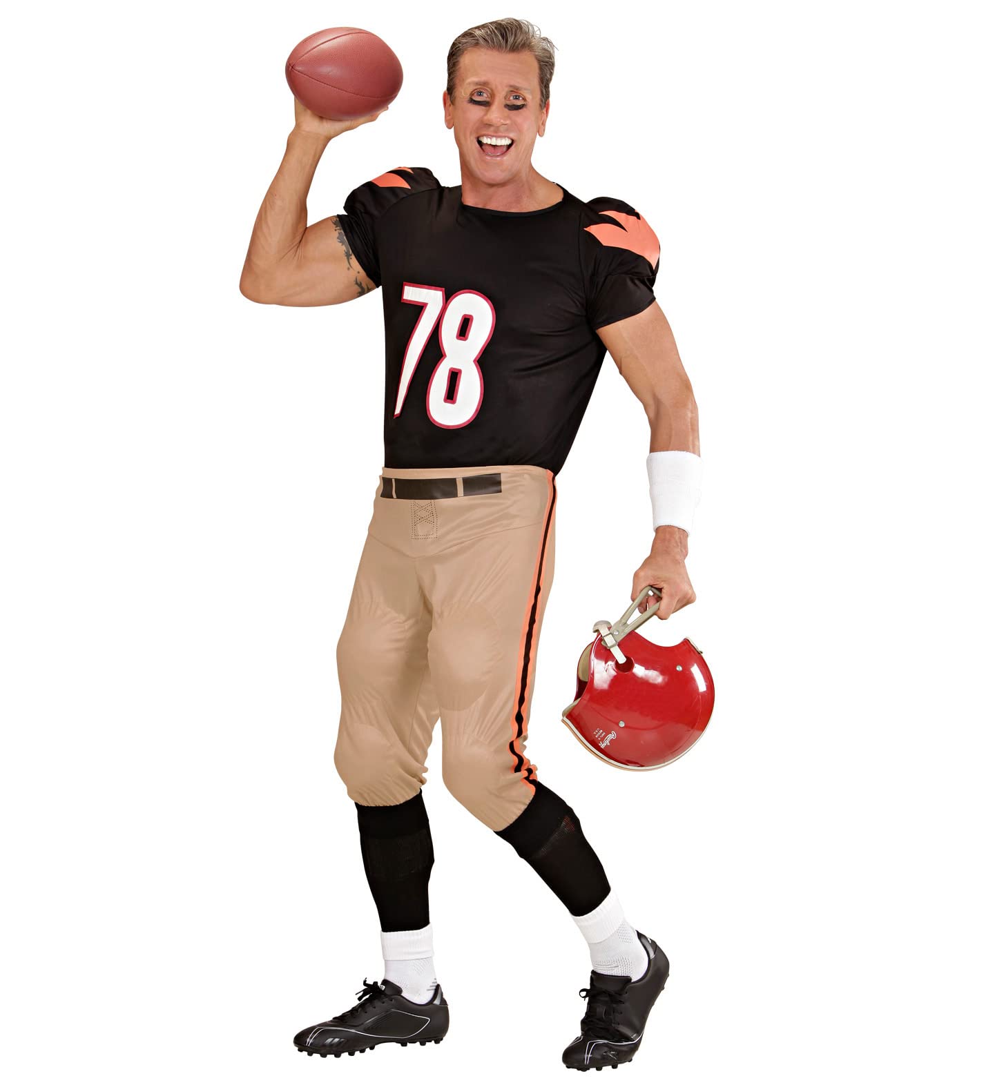 Small Adult American Football Costume - Official NFL Style Jersey & Pants for Halloween, Cosplay, and Sports Events