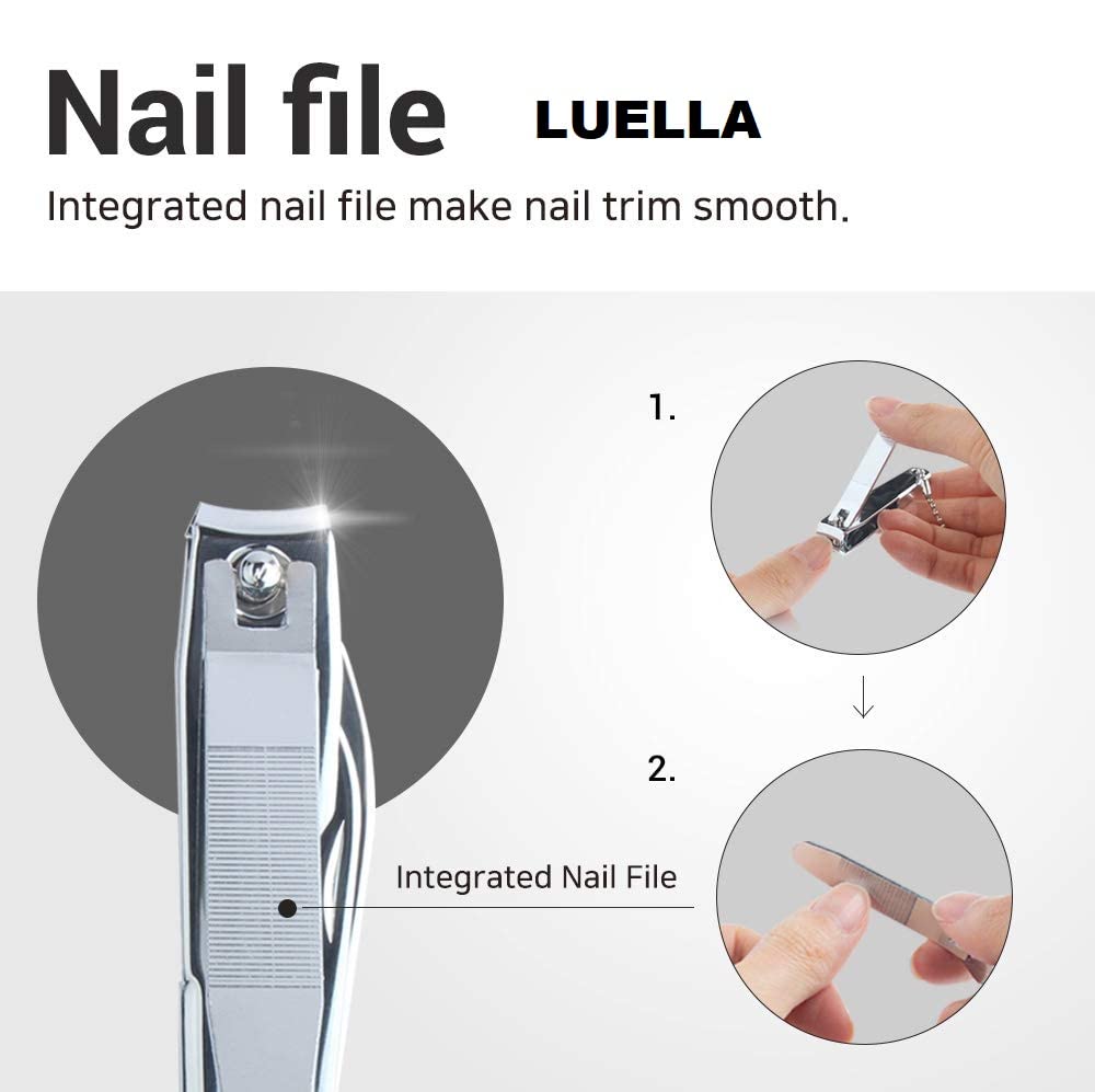 Zenics Professional Stainless Steel Nail Clipper for Thick & Ingrown Toenails - Heavy Duty Men's & Women's Nail Cutter with Comfort Grip (Multicolor) - Perfect for Home, Travel, and Pedicure Care
