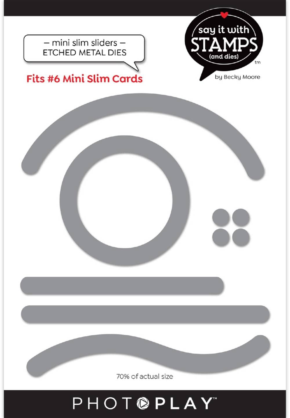 #6 Slim Penny Slider Dies for Card Making - Photoplay Stamping Craft Supplies - Perfect for DIY Greeting Cards, Scrapbooking and Paper Crafts