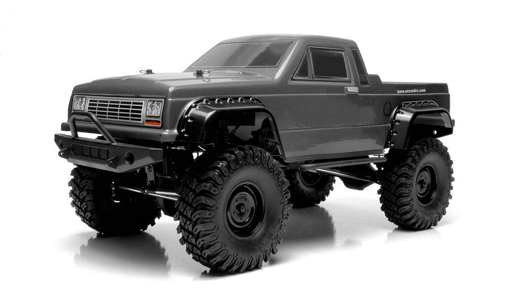 Exceed RC Rock Crawler 1/10 Scale 2.4Ghz 4WD Electric Remote Control Truck - Waterproof Off-Road RTR Ready-to-Run Crawler for Adults & Kids (Grey) | Ideal for Trail Adventures, Backyard Crawling & RC Racing Competitions