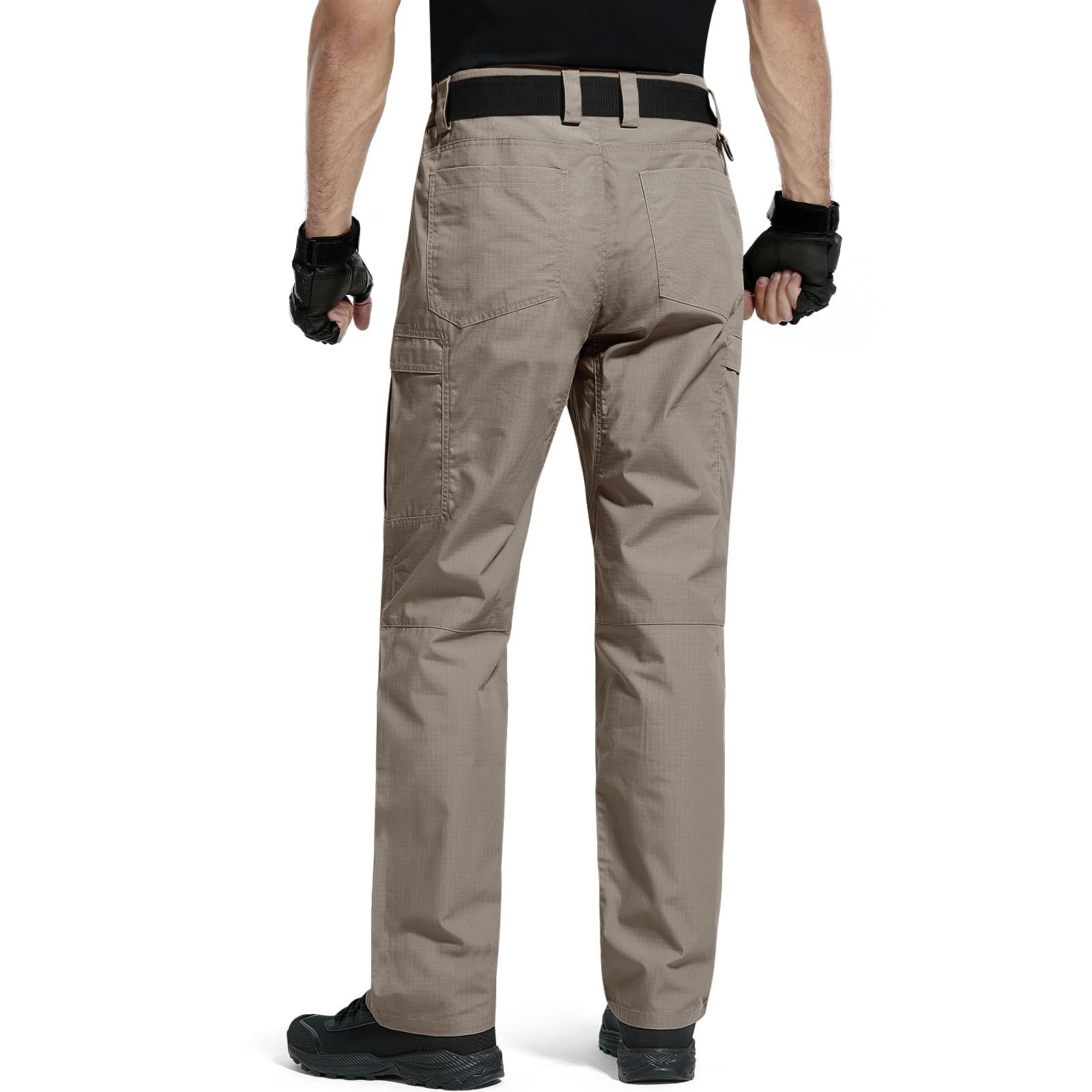 FREE SOLDIER Men's Tactical Cargo Pants - Water Resistant Ripstop Work Pants for Outdoor Hiking, Camping & Military Use - Lightweight Durable Men's Pants for Adventure & Everyday Wear