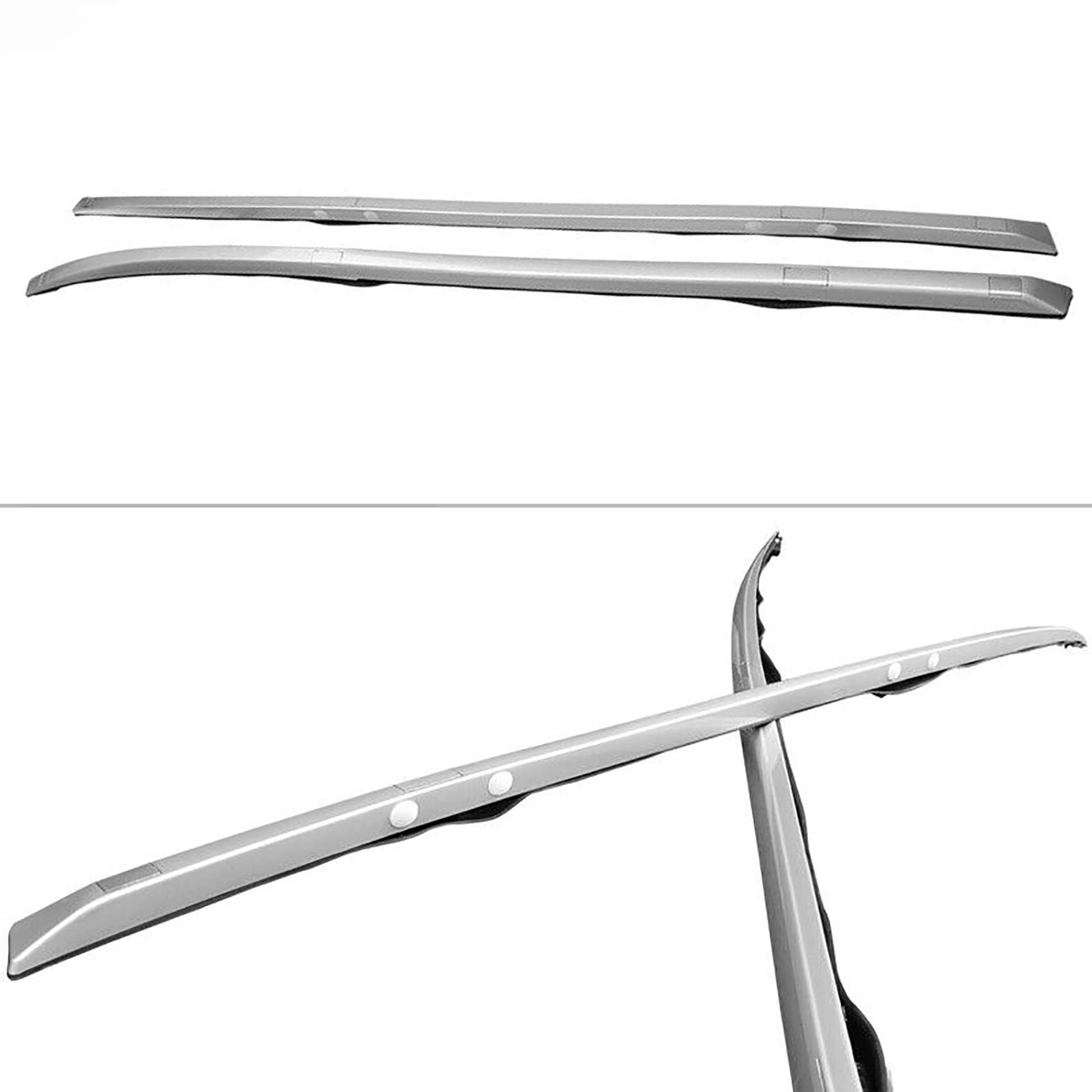 OEM Style Roof Rails for 2012-2016 Honda CRV - ABS Top Roof Rack Side Rail (2-Piece Set, Silver/Black) - Perfect for Cargo Carriers, Kayaks & Outdoor Adventures