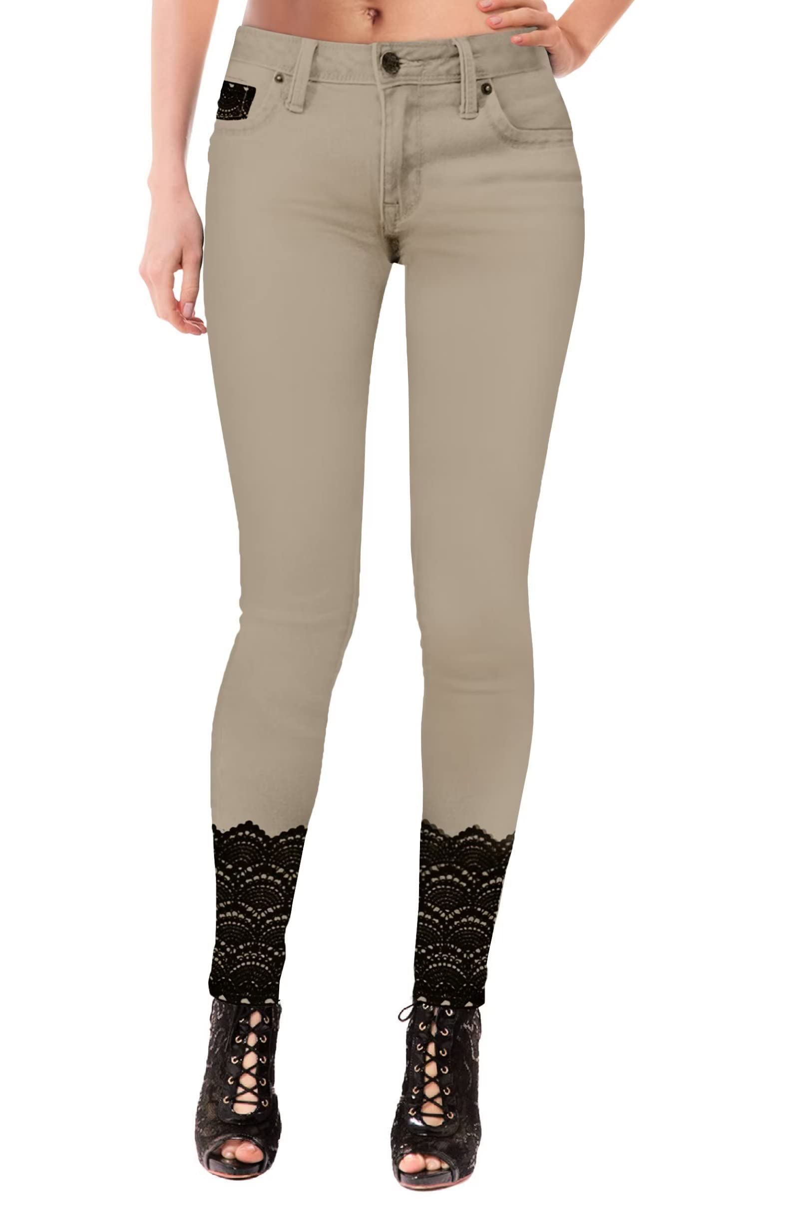 Hybrid & Company Women's Butt Lift Super Comfy Stretch Ripped Skinny Jeans - High Waisted Slim Fit Denim Pants for Casual Outfits & Night Out