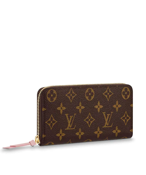 LV Clemence Wallet Monogram Rose Ballerine - Authentic Designer Women's Wallet with RFID Protection - Perfect for Everyday Use, Travel & Gift Giving