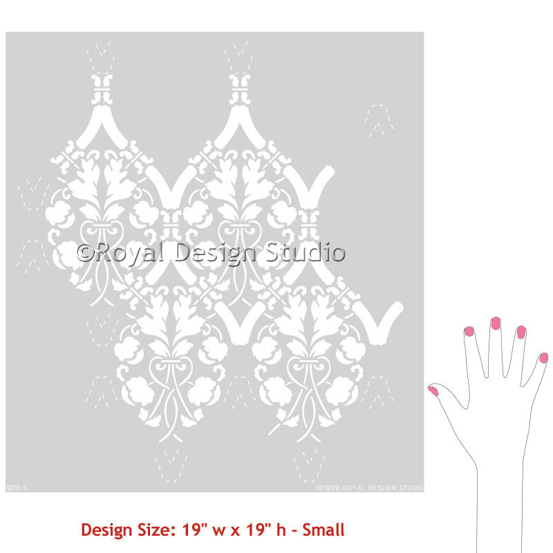 Entwined Trellis Wall Stencil - Reusable DIY Painting Template for Home Decor, Furniture & Crafts | Perfect for Bedroom, Living Room, and Nursery Accent Walls