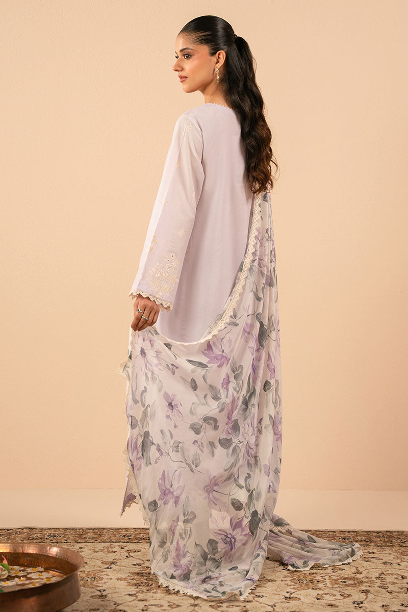 LILAC GLEAM 2-Piece Set - Women's Embroidered Shirt & Dupatta Scarf | Elegant Indian Ethnic Wear for Parties, Weddings & Festive Occasions