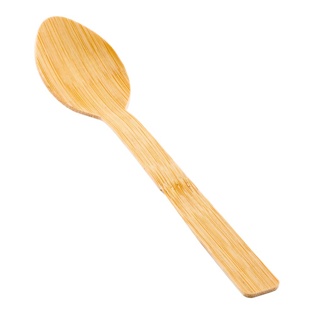 500-Pack 6.8 Inch Disposable Bamboo Spoons | Eco-Friendly Heavy-Duty Utensils for Restaurants, Parties & Picnics | Splinter-Free Smooth Surface | Sustainable Catering Supplies for Events, Takeout & Outdoor Dining