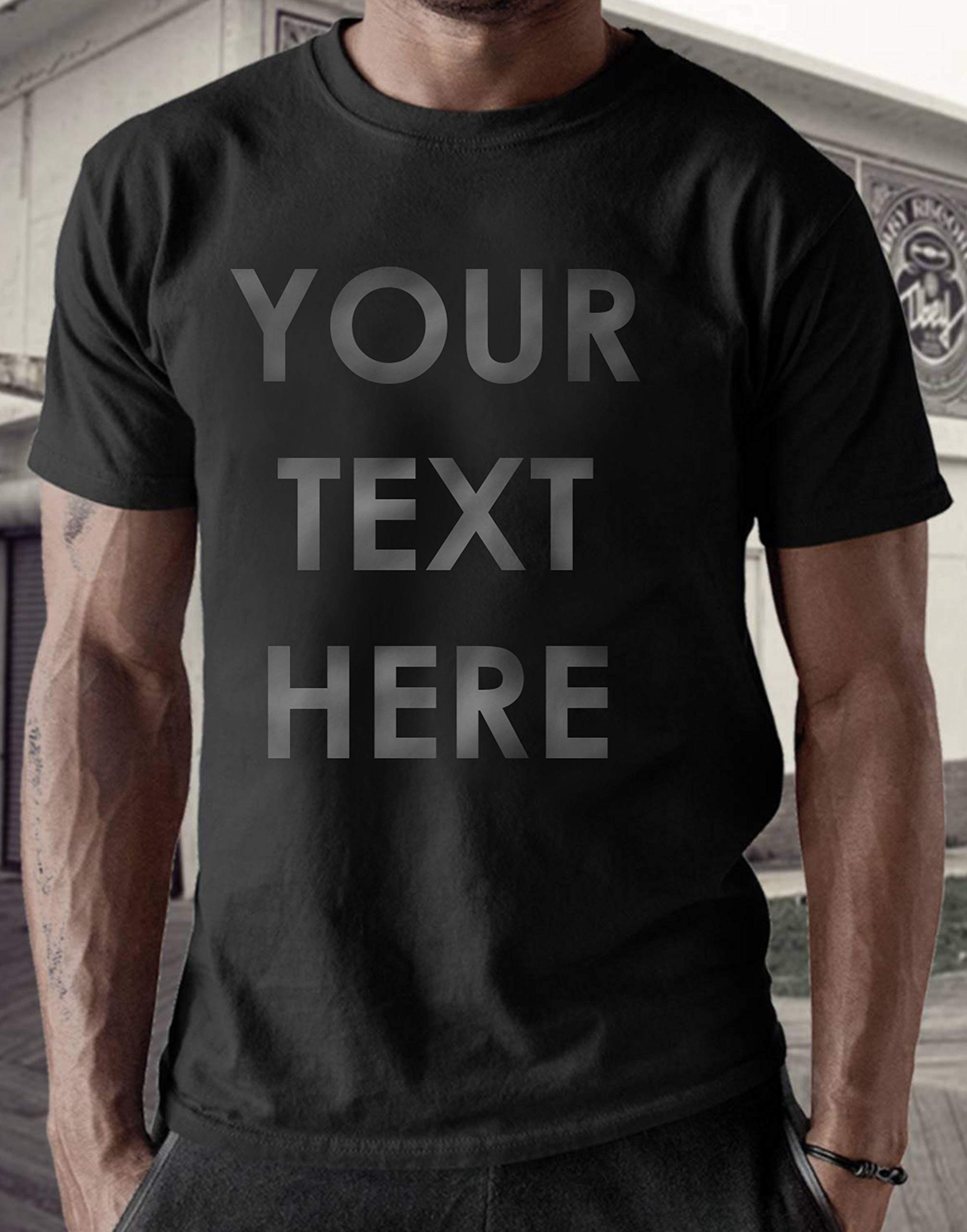 Custom Text Name Personalized Message Unisex T-Shirt - Ultra Soft Cotton Tee for Men & Women - Perfect for Gifts, Couples Matching & Special Events