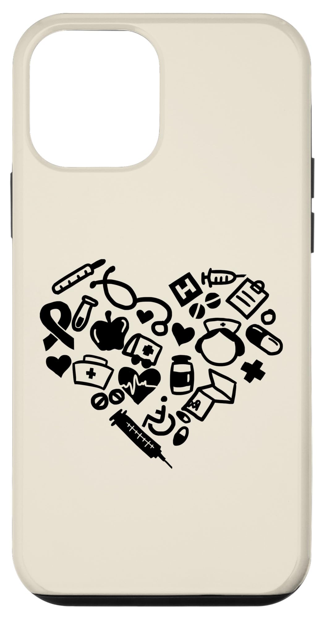 iPhone 12 Mini Heart-Shaped Phone Case - Cute Nurse Gift Idea for Healthcare Professionals | Perfect for Nurses Week, Medical Graduation & Appreciation Gifts