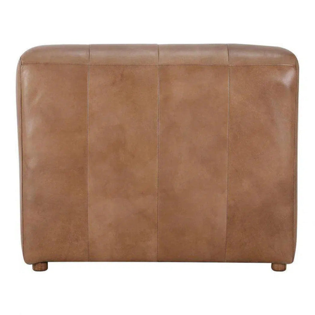 3PC Set Tan Leather Reversible Modular Sofa - Modern Sectional Couch for Living Room, Lounge & Office - Soft & Durable Faux Leather Sofa Set with Reversible Chaise