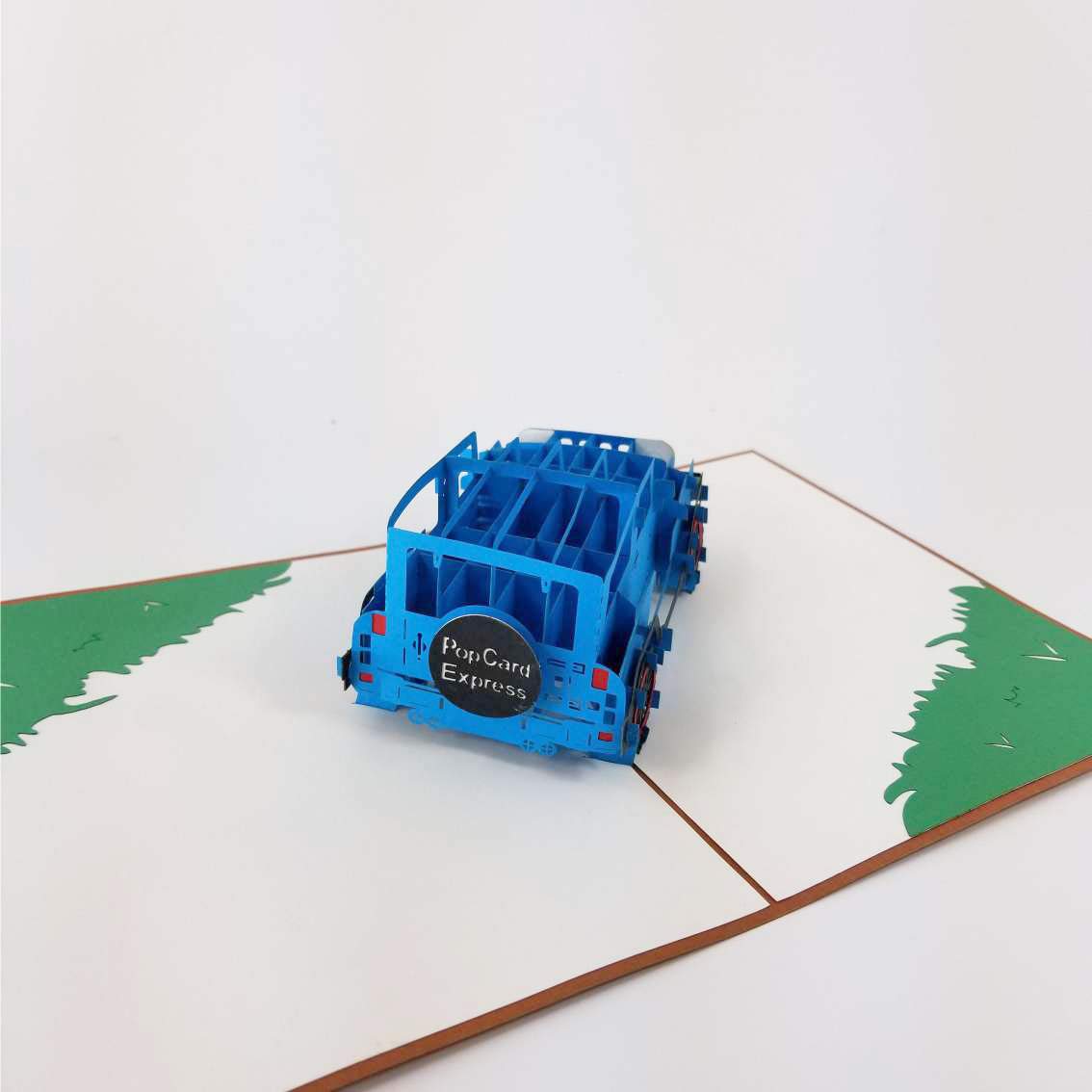 Blue Jeep Pop-Up Greeting Card - Birthday, Thank You, Love, Graduation & Anniversary Card for Men & Women | 3D Pop-Up Design | Perfect for Jeep Lovers, Car Enthusiasts & Special Occasions