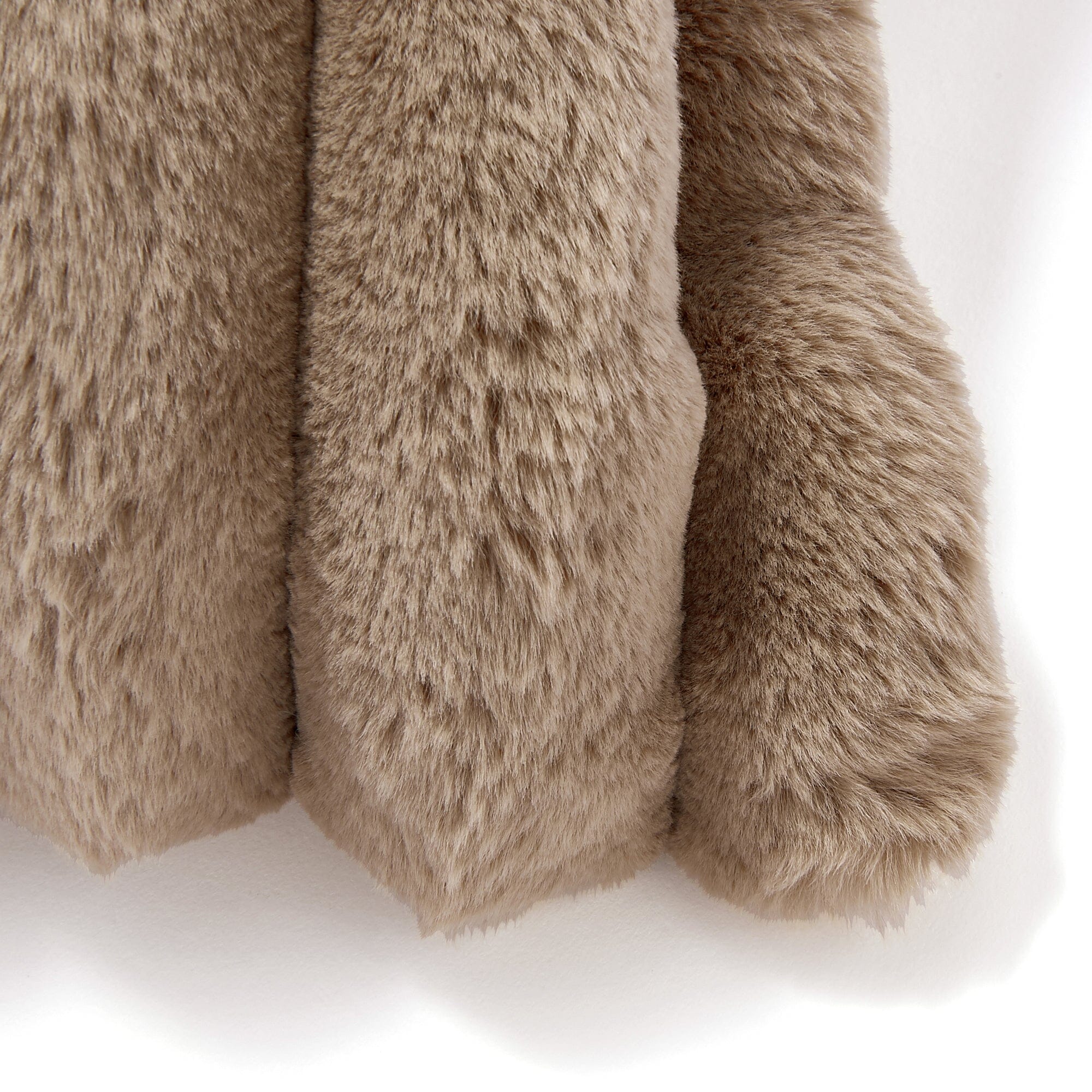 Premium 450x450 Brown Faux Fur Cushion Cover - Soft & Cozy Home Decor for Living Room, Bedroom, and Sofa