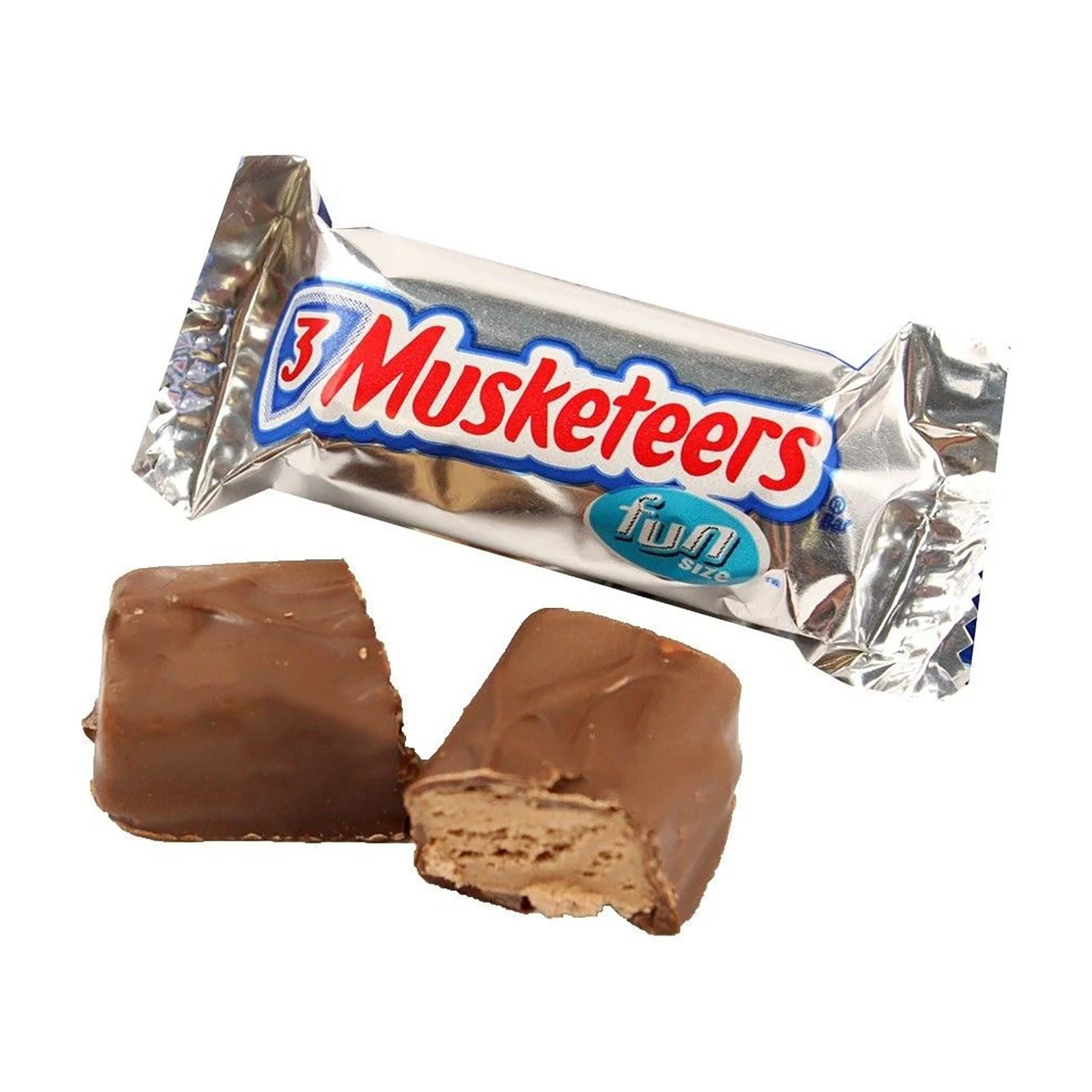 3 Musketeers Fun Size Chocolate Candy Bars - 2lb Bulk Bag | Halloween, Party Favors, Office Snacks & Movie Night Treats