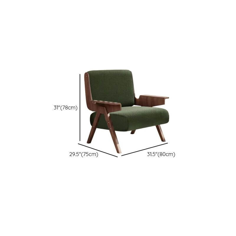 Modern Abstract Striped Solid Color Black Olive Green Armchair with Fixed Back and Arms - Stylish Living Room Chair for Home Office Lounge Reading Nook