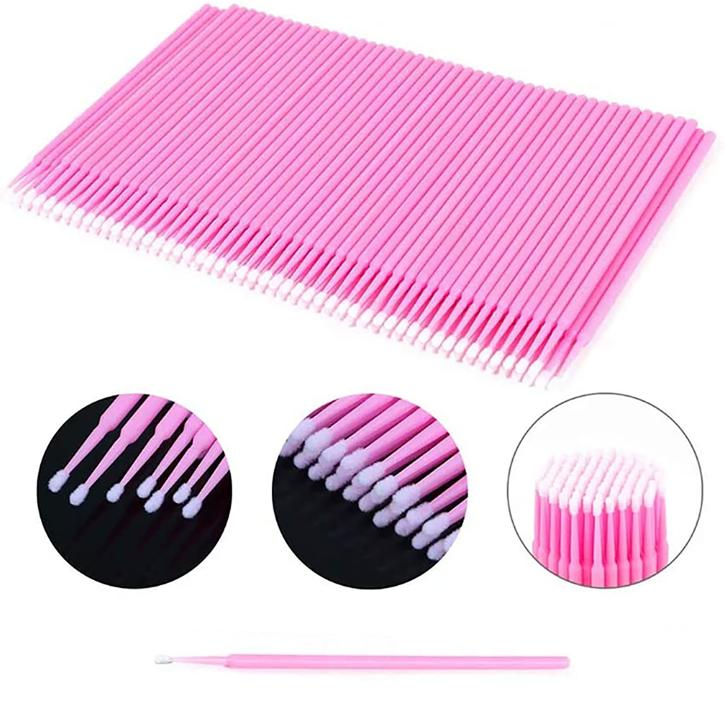 100Pcs Disposable Eyelash Applicator Brushes - Microfiber Lash Extension Tools for Professional Mascara Application & False Eyelash Glue - Perfect for Salon, Home Use & Makeup Artists