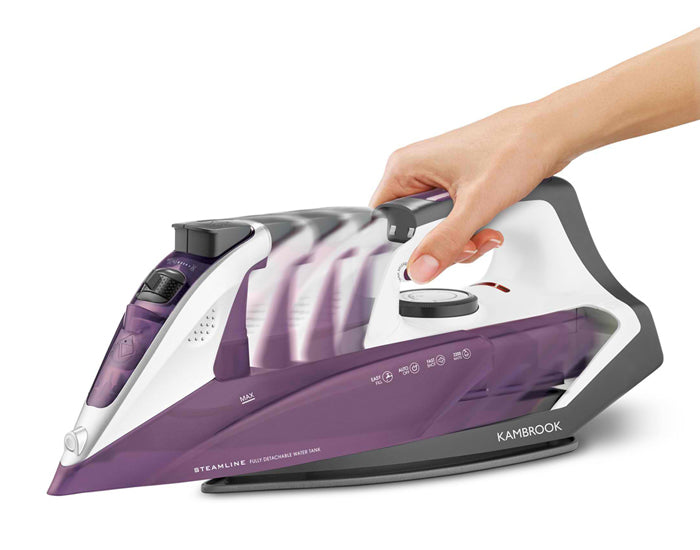 Kambrook KIR795MAU Streamline Detachable Steam Iron for Clothes - Perfect for Home & Travel Use