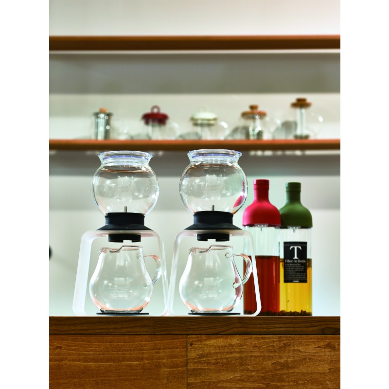 Hario Largo Glass Tea Dripper Set with Wood Stand - Perfect for Pour Over Coffee & Loose Leaf Tea Brewing at Home or Cafe