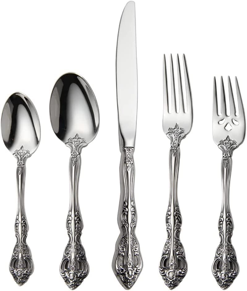Michelangelo 20-Piece Stainless Steel Flatware Set for 4 - 18/10 Elegant Silverware Cutlery Set, Dishwasher Safe (Silver) - Perfect for Dinner Parties, Weddings & Everyday Dining
