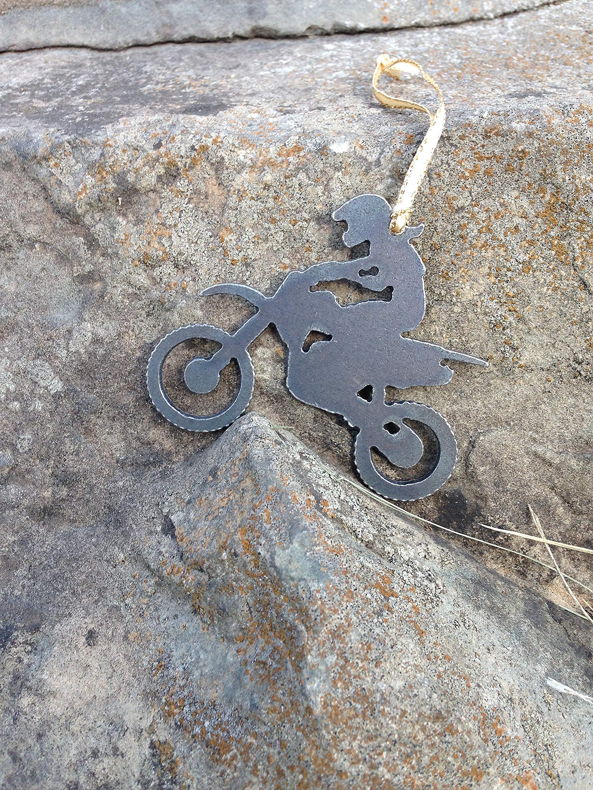 Dirt Bike Girl Metal Ornament - Handcrafted Keepsake & Motorcycle Souvenir Gift for Bikers, Home Decor, Office Desk Display - Perfect for Motorcycle Enthusiasts & Racing Fans