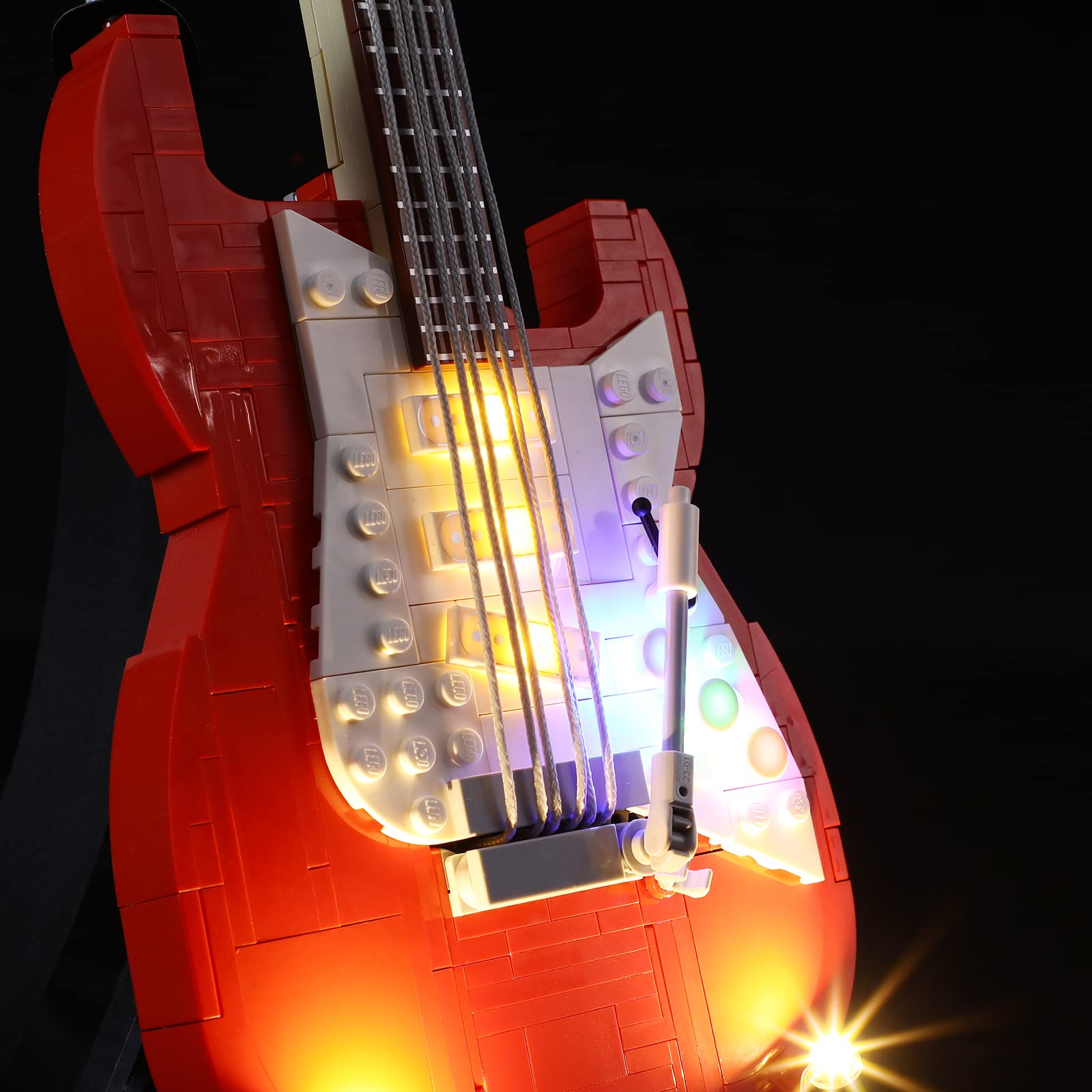 LIGHTAILING LED Light Kit for Lego 21329 Ideas Fender Stratocaster Building Blocks Model - Compatible with Official Lego Set (Model Not Included) - Perfect for Display and Nighttime Illumination