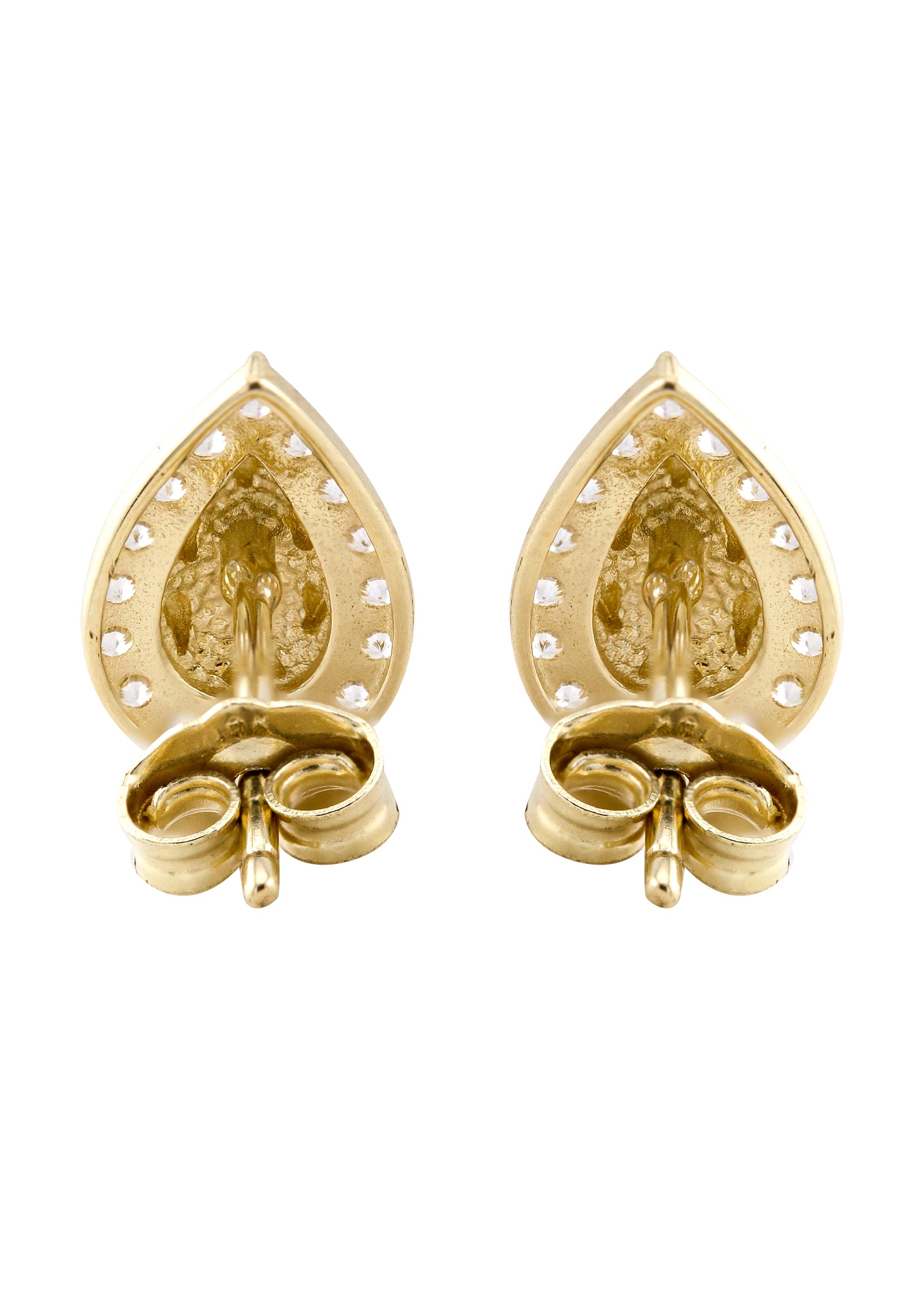 10K Gold Tear Drop Nugget Earrings for Women - 0.3 Inch Wide Dangle Earrings | Elegant Minimalist Jewelry Gift for Her | Perfect for Parties, Weddings & Everyday Wear | Style #53