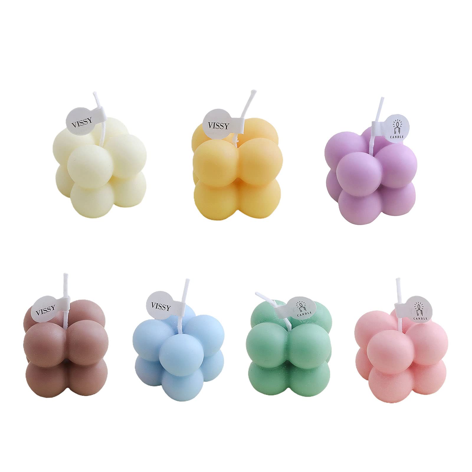 Garhelper 7-Piece Bubble Scented Candles Gift Set - Aromatherapy Soy Wax Candles, Hand-Poured Cube Candles for Home Decor, Relaxation & Stress Relief | Perfect for Bedroom, Bathroom, Spa & Meditation Spaces