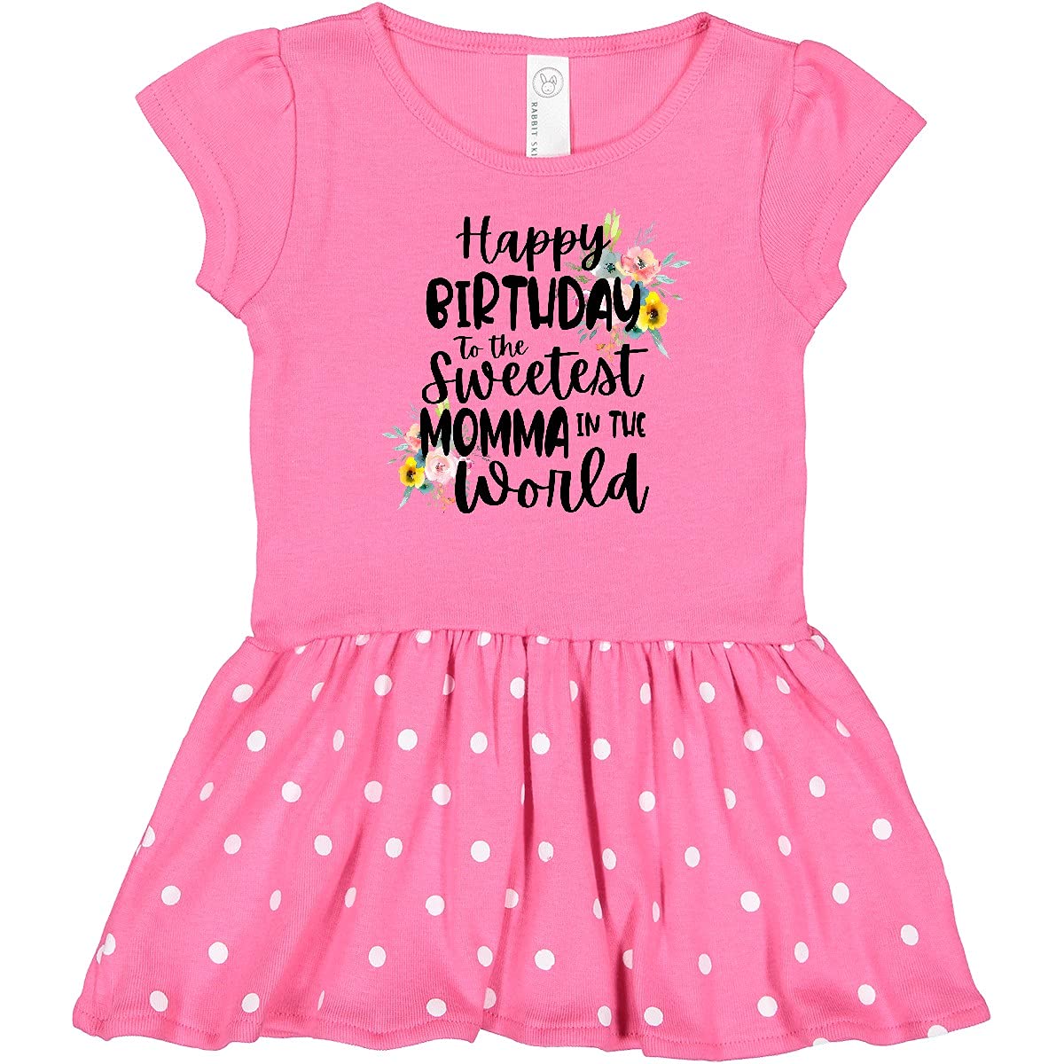 Inktastic Happy Birthday to The Sweetest Momma in The World Baby Girl Dress - Cute Outfit for Birthday Party, Photo Shoot & Special Occasions