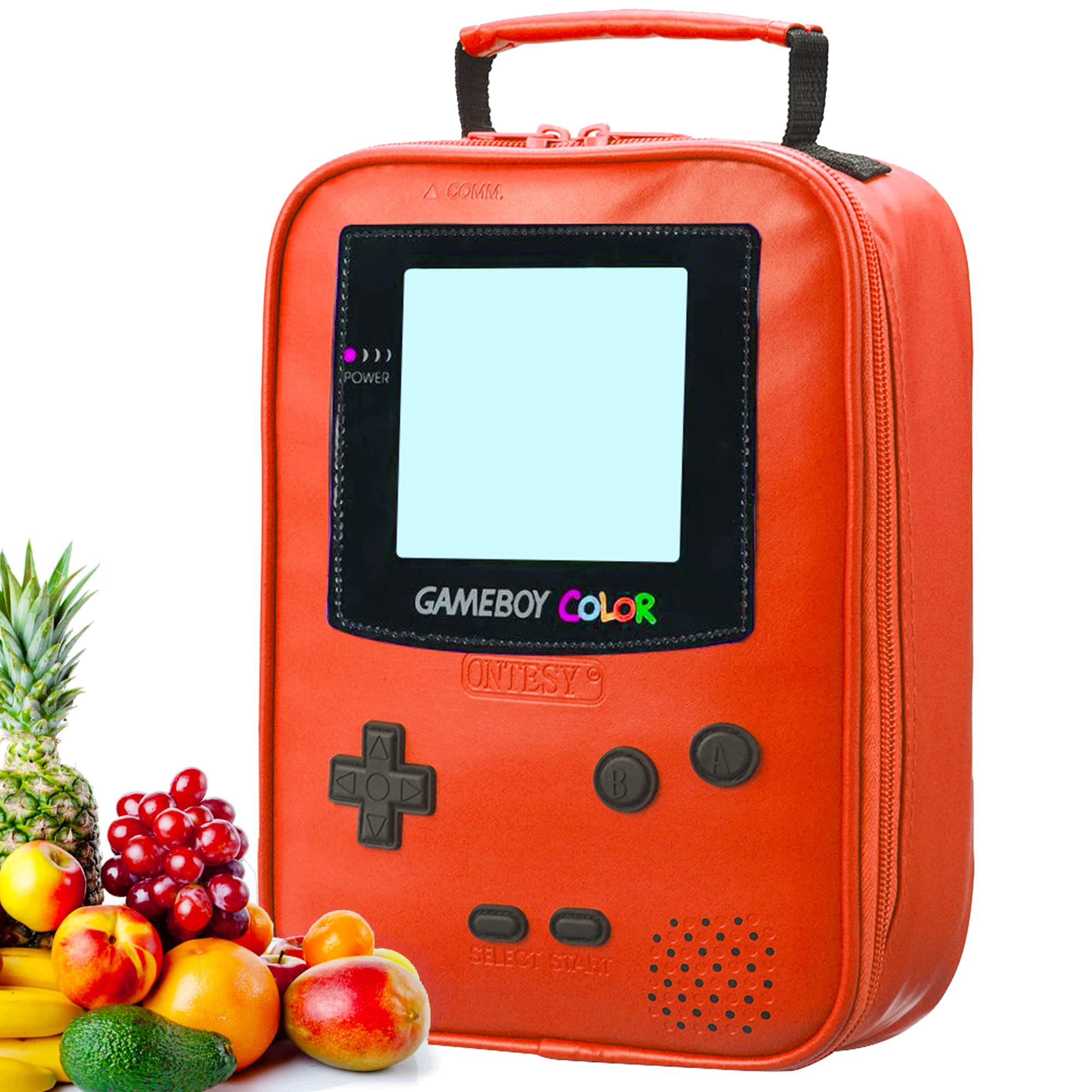 Tongtai Insulated Lunch Box for Boys & Girls - Leatherette Gameboy Style Thermal Lunch Bag for School, Waterproof Cooler Bag for Kids, Toddlers & Teens - Perfect for School Lunches, Picnics & Outdoor Activities