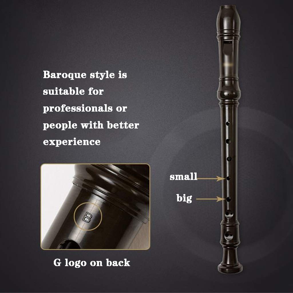 **8-Hole C Soprano Recorder for Beginners - German/Baroque Style Woodwind Instrument with Storage Bag, Cleaning Kit & Fingering Chart - Perfect for Music Practice, School Bands & Home Learning**
