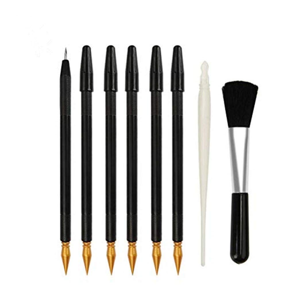 Wakauto 8-Piece Multifunctional Cleaning Tool Set - Scratch Brush, Stylus, Paint Spatula, Squeegee & Shaving Kit for Home, Office & DIY Projects | Perfect for Artists, Craftsmen & Car Detailers