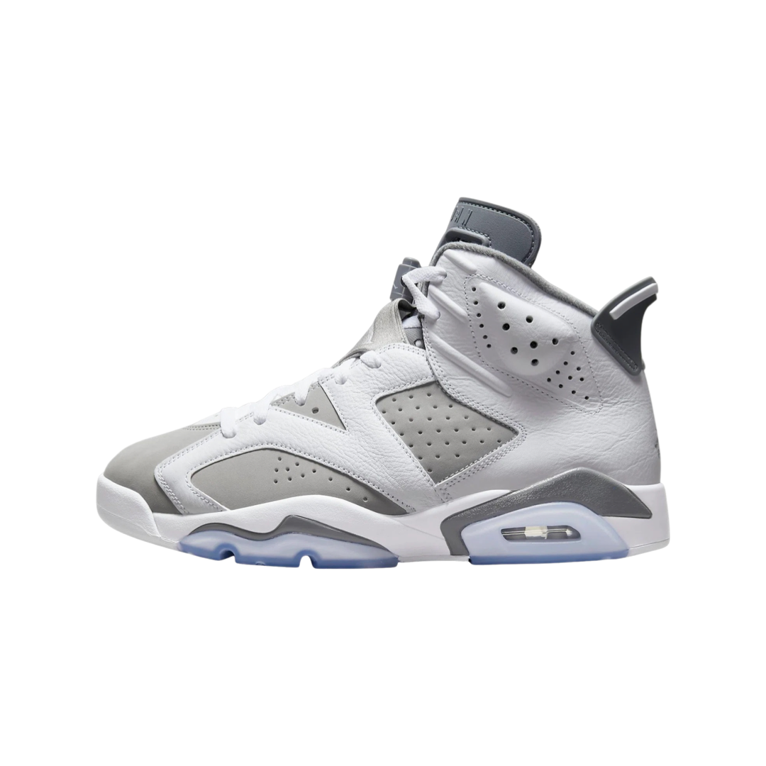 Air Jordan 6 Retro Sneakers - White & Cool Grey Basketball Shoes for Men - Perfect for Streetwear & Casual Outfits