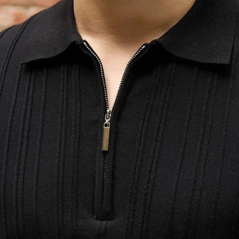 Men's Spring Zipper T-Shirt - Lightweight Casual Pullover for Outdoor Activities & Daily Wear