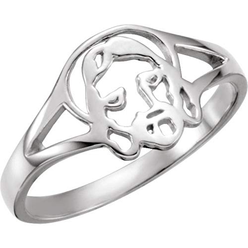 Sterling Silver Face of Jesus Ring for Men & Women - Size 7 Religious Jewelry - Perfect for Church, Prayer & Daily Wear