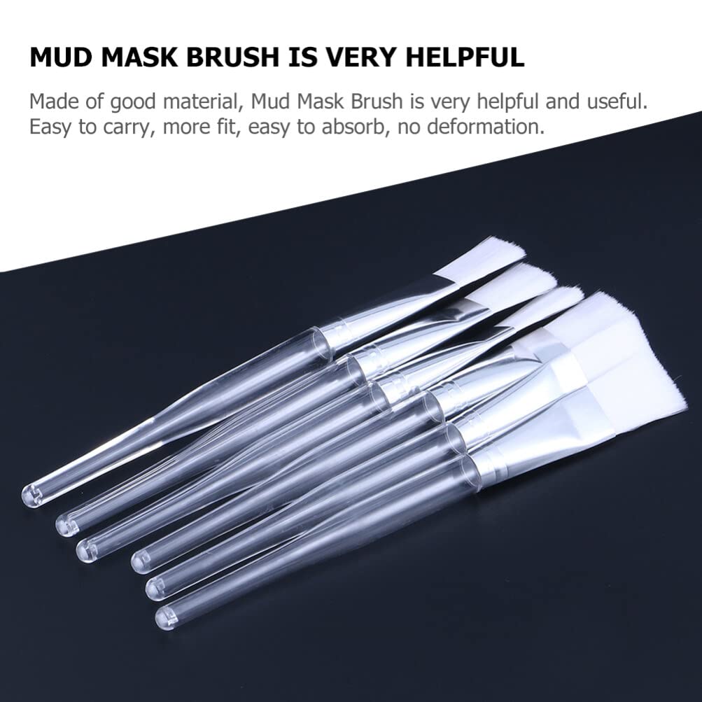 EXCLUZO 6-Piece Reusable Facial Mask Brush Set - Professional Makeup Applicator for Sheet Masks, Skincare & Beauty Tools - Perfect for At-Home Spa, Self-Care Routine & Cosmetic Application