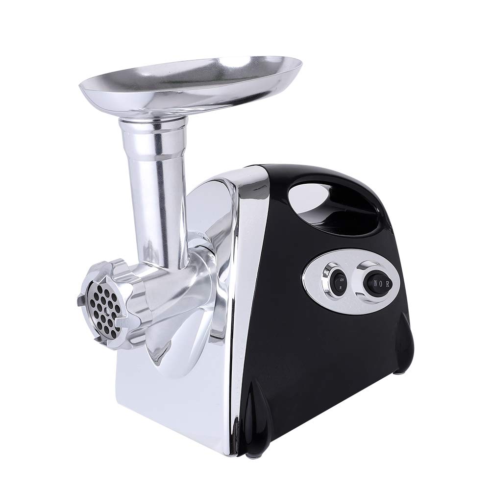 Electric Meat Grinder & Sausage Stuffer - Heavy Duty 1000W with Handle (Black) - Perfect for Home Kitchen, Butcher Shop & BBQ Party