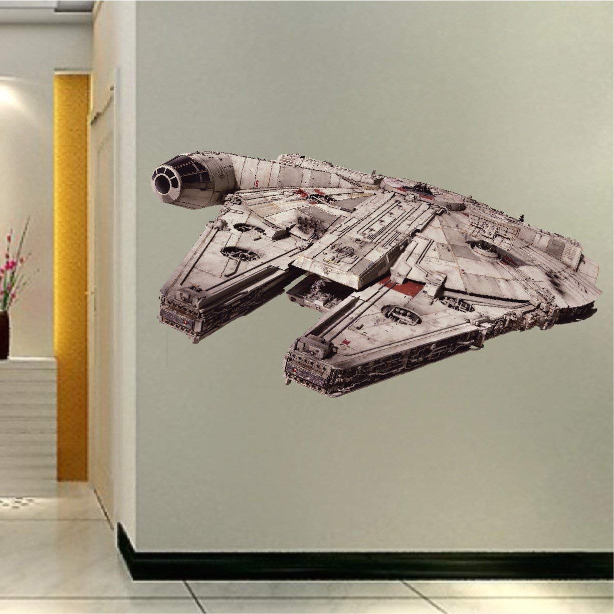Star Wars Millennium Falcon Wall Decal - Removable Vinyl Sticker for Home Decor, Dorm Room, Living Room & Bedroom | Perfect for Fans, Movie Themed Rooms & Gift Ideas
