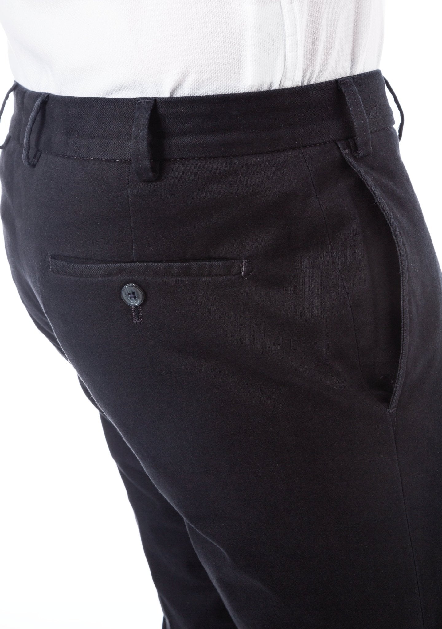 HENRY SARTORIAL X HILTL Men's Slim Fit Chino Pants with Slant Pockets - Navy Blue Casual Dress Pants for Office, Business & Smart Casual Outfits