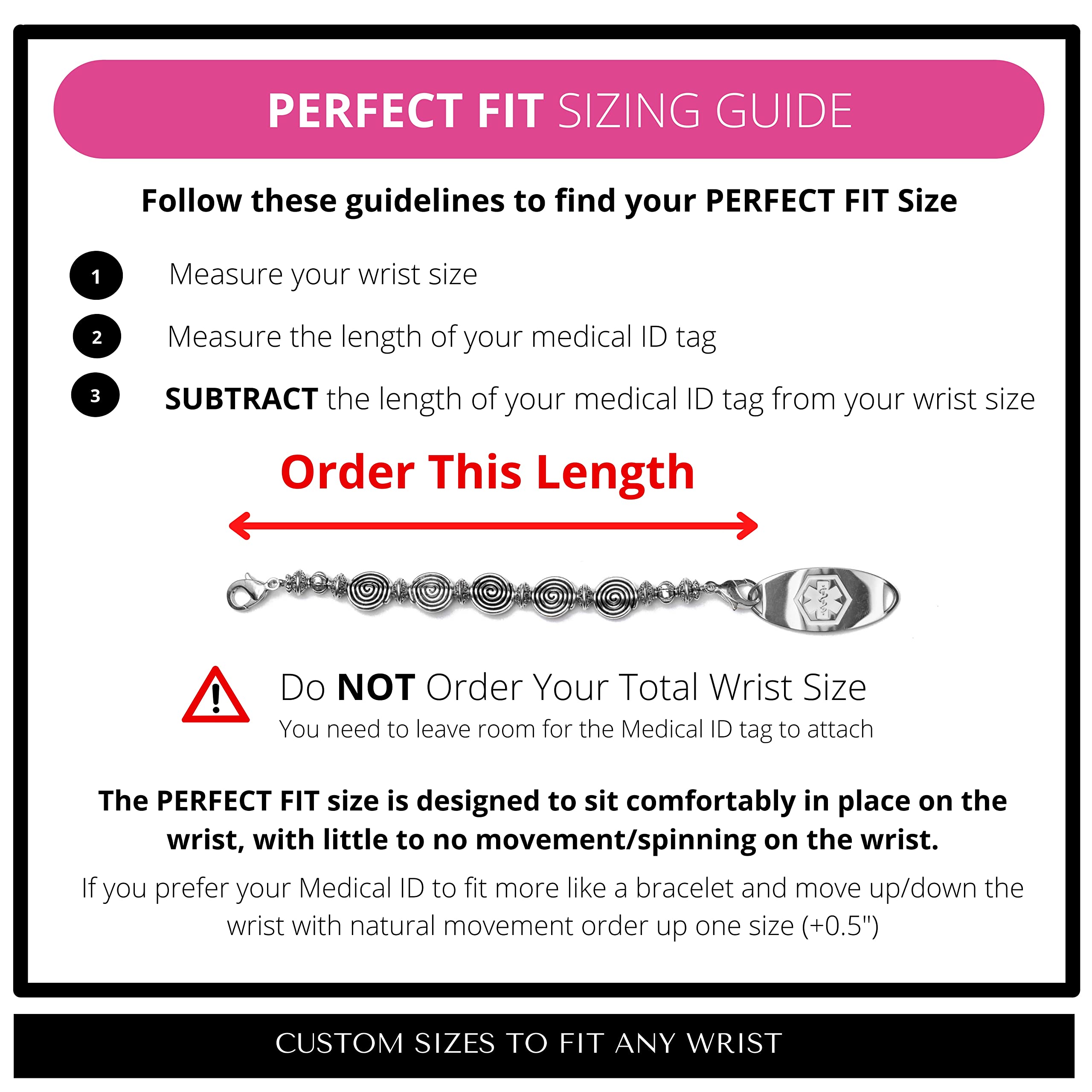 Gold Tone Stretch Medical Alert Bracelet - Interchangeable Replacement ID Bracelet (Coffee Bean/Mocha Brown) | Custom Sizing Available | Perfect for Diabetes, Allergies & Emergency Medical Identification