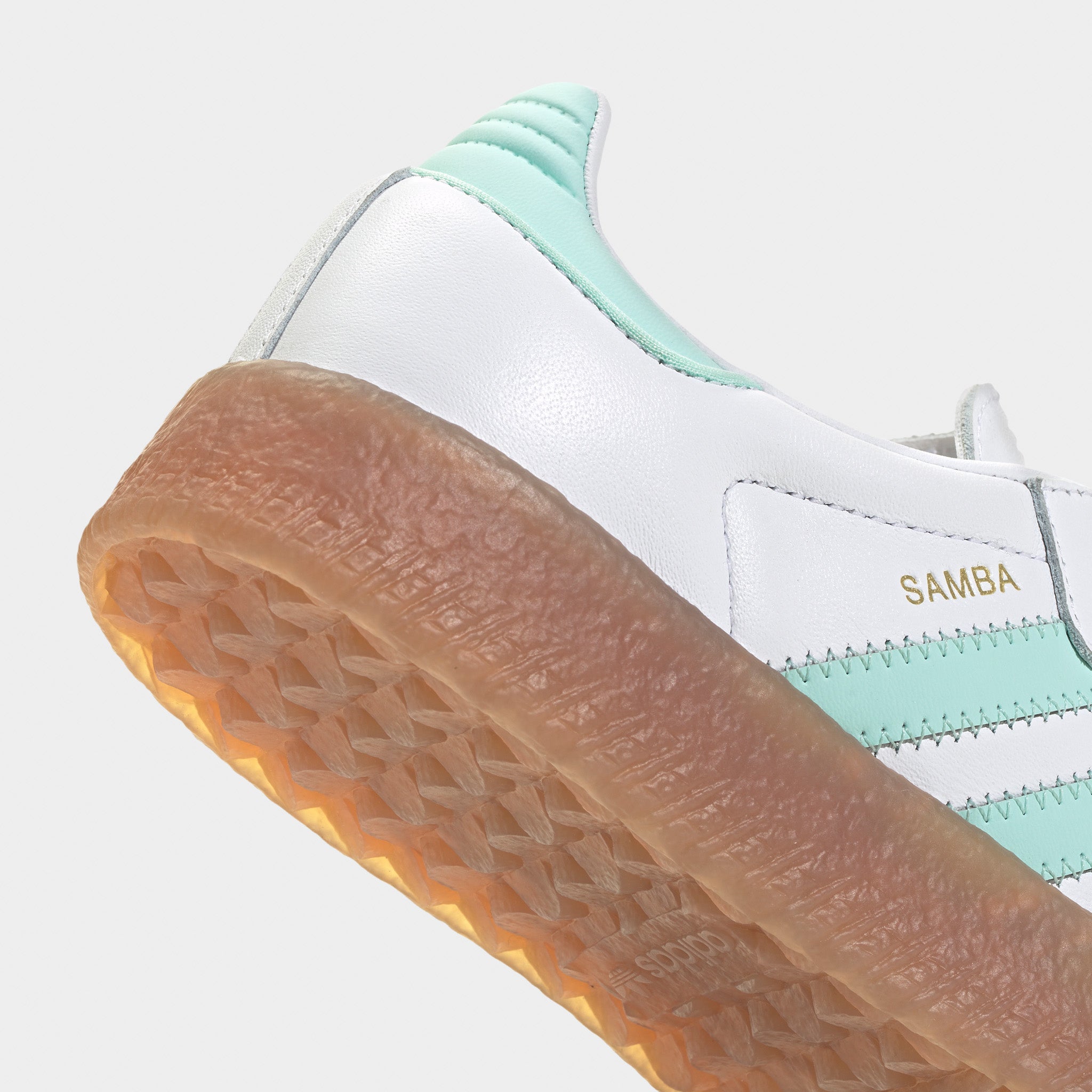 Adidas Juniors' Sambae Sneakers - White/Clear Mint & Gold Metallic | Trendy Casual Shoes for Teens, Girls' Fashion, School & Everyday Wear