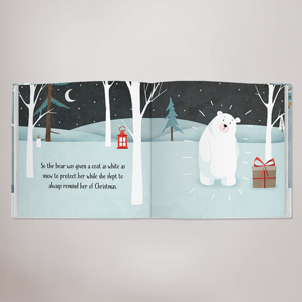 Personalized Christmas Stocking and Book Set for Kids - Little Grey Bunny Themed Holiday Gift for Children | Perfect for Christmas Decorations, Stocking Stuffers & Holiday Storytime