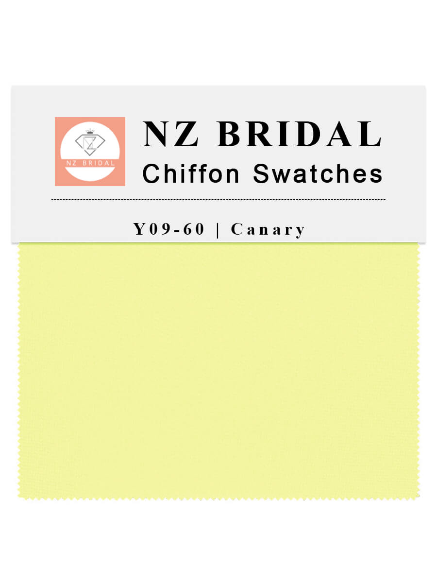 Premium Canary Yellow Chiffon Fabric Swatches - Soft Sheer Material for Dresses, Scarves & DIY Sewing Projects - 10