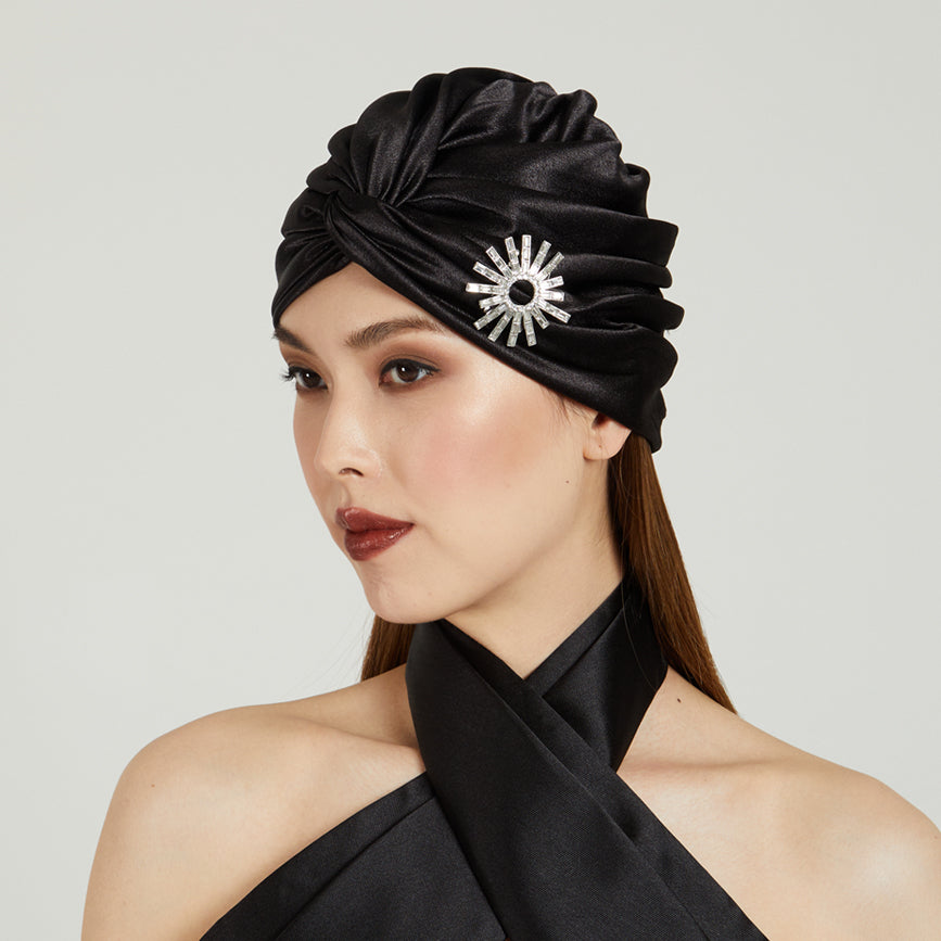 Margaret Satin Turban for Women - Elegant Head Wrap for Hair Loss, Chemo, or Fashion - Perfect for Special Occasions, Weddings, and Everyday Wear