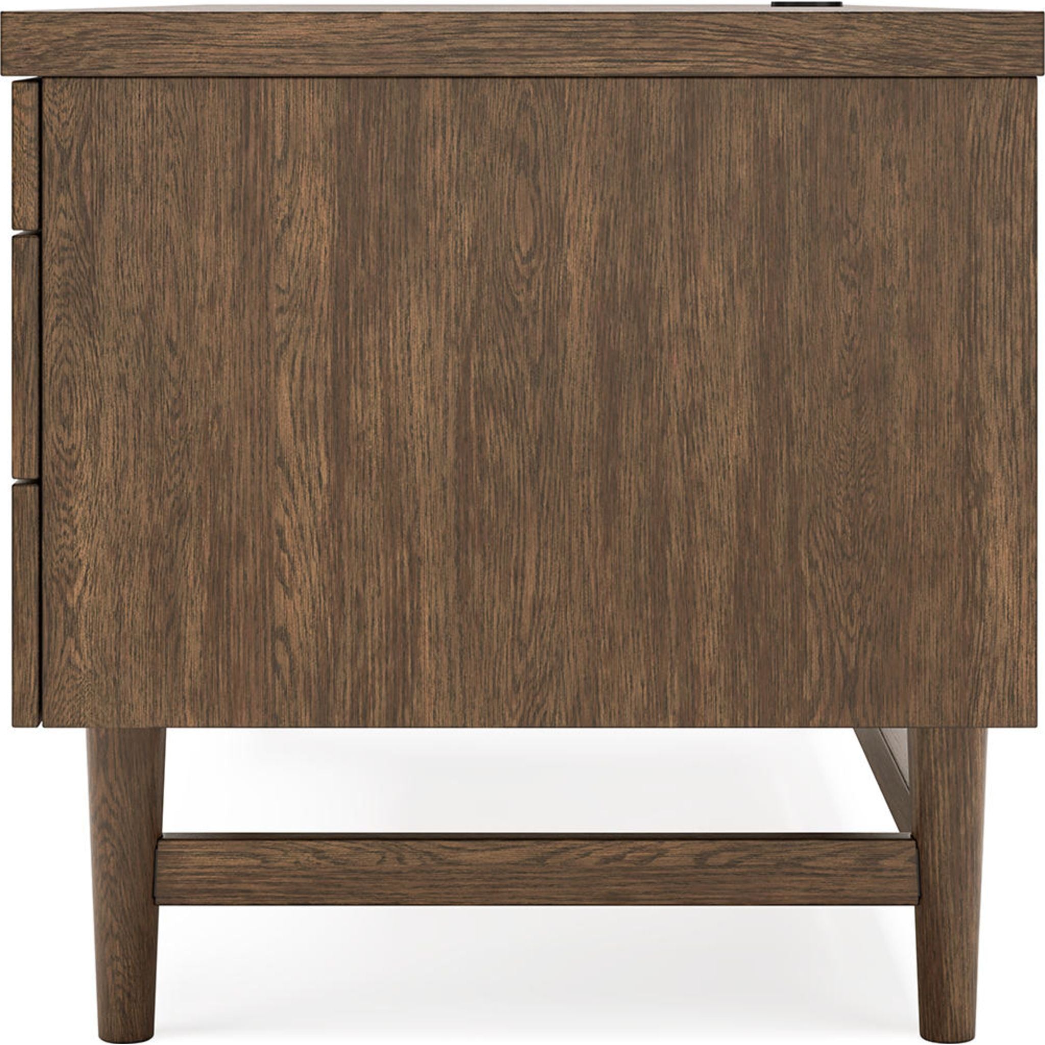 Austanny Solid Wood Desk - Warm Brown Finish, Modern Home Office Desk for Study & Work - Perfect for Small Spaces & Remote Work
