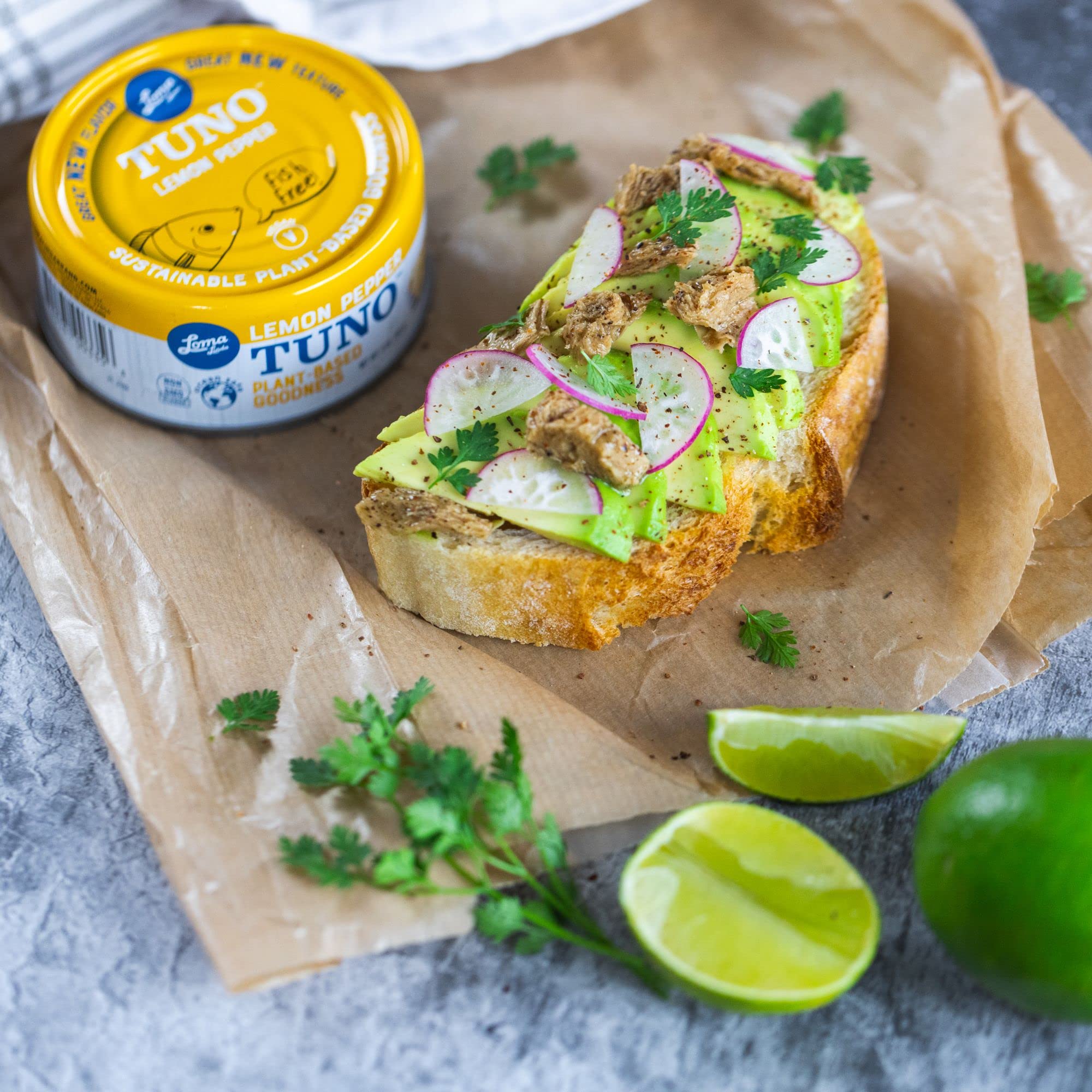 Loma Linda Tuno Plant-Based Lemon Pepper Tuna Alternative - 3 Pack | Vegan, Gluten-Free, High Protein | Perfect for Sandwiches, Salads & Meal Prep