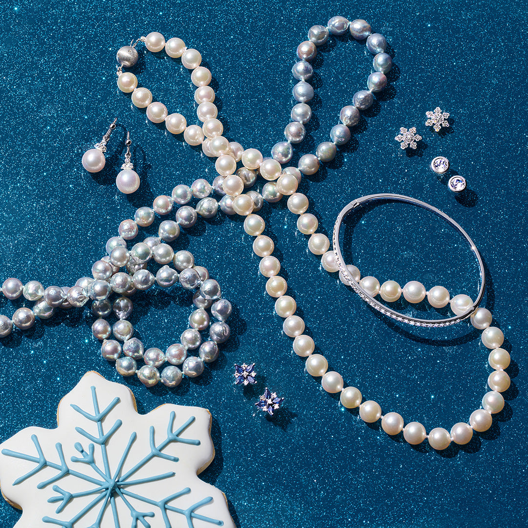Madison Drop Earrings with Genuine White Akoya Pearls - Perfect for Weddings, Parties & Special Occasions