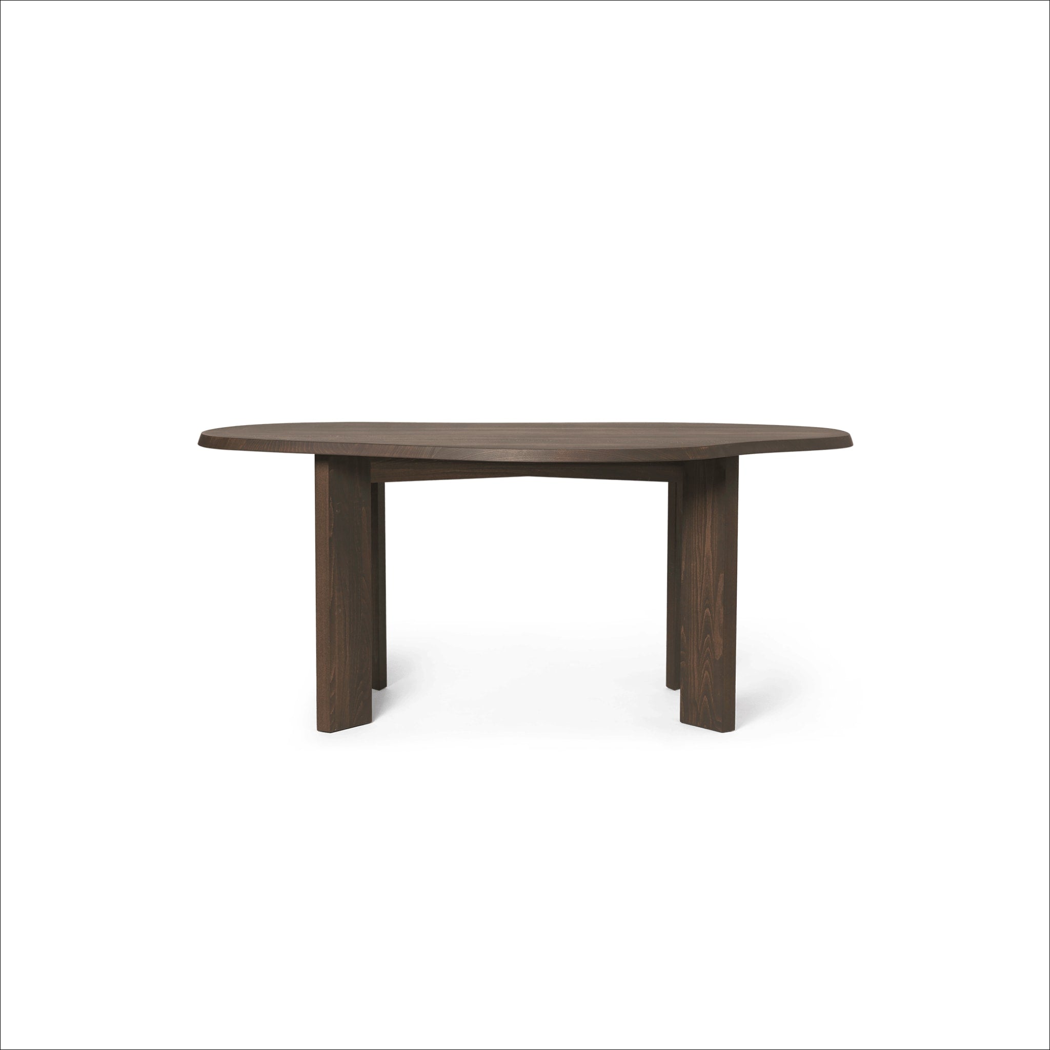 FERM LIVING Tarn Desk - Dark Stained Beech Wood Modern Writing Desk for Home Office, Study & Workspace