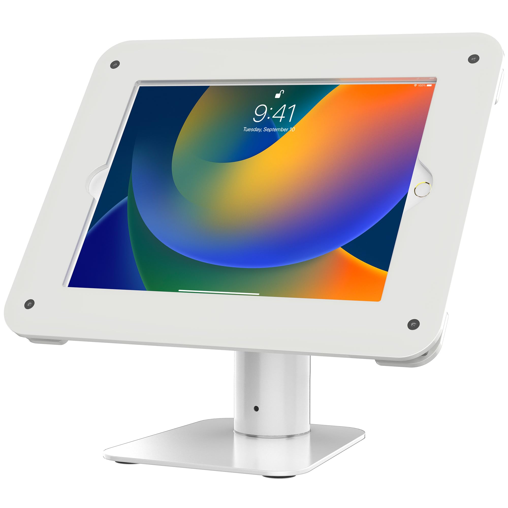 Secure VESA Desk Mount for iPad - Heavy Duty POS & Retail Stand with Locking Enclosure - Compatible with iPad 10.2