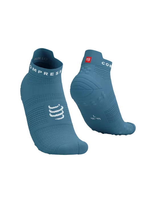 Compressport Unisex Pro Racing Socks v4.0 - Performance Running Socks for Men & Women - Lightweight, Breathable & Moisture-Wicking - Niagara Blue/White - Ideal for Marathon, Trail Running & Triathlon Training