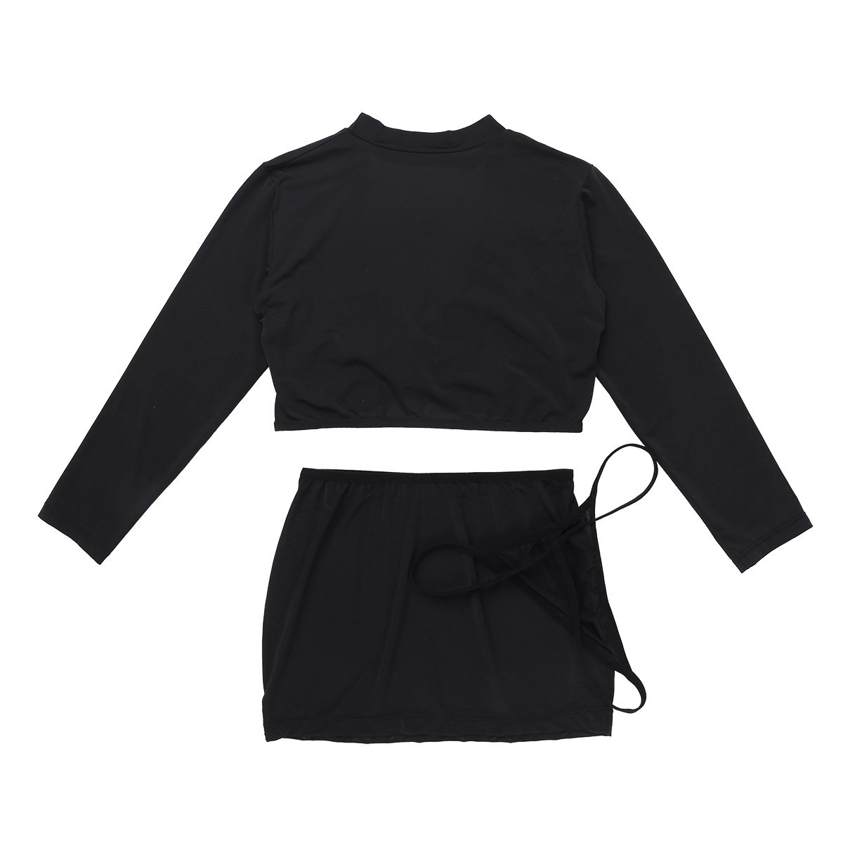 iiniim Women's Sexy Secretary Outfit - Crop Top & Mini Skirt Lingerie Set for Roleplay, Cosplay & Halloween Costume | Office Party & Boudoir Wear
