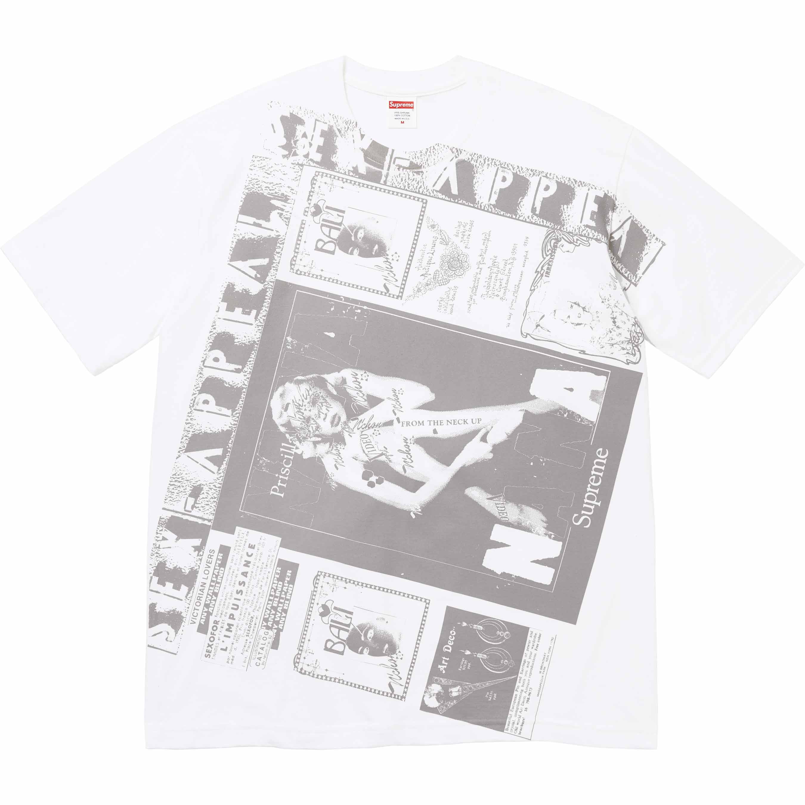 Supreme Collage Graphic T-Shirt for Men - White Cotton Streetwear Tee - Perfect for Casual Wear, Street Style & Urban Fashion
